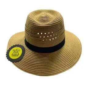 Eddie Bauer- Woven Sun Hat Gold/Brown (S/M) Eddie Bauer | Accessories | Eddie Bauer Tan Straw Panama Hat  main image 3